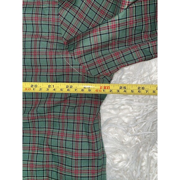 L.L. Bean Shirt Button Down Plaid  Wrinkle Resistant Size Large Green Red - Picture 5 of 5